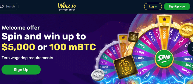 Winz online casino bonus